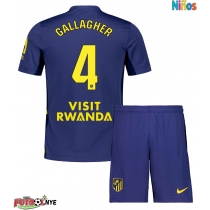 Camiseta Atletico Madrid Conor Gallagher #4 Visitante Equipación para niños 2025-26 manga corta (+ pantalones cortos)